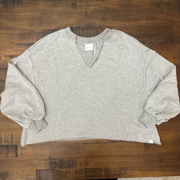 Urban Outfitters Out From Under raw edge NWOT Gray Sweatshirt SMALL - Picture 1 of 5